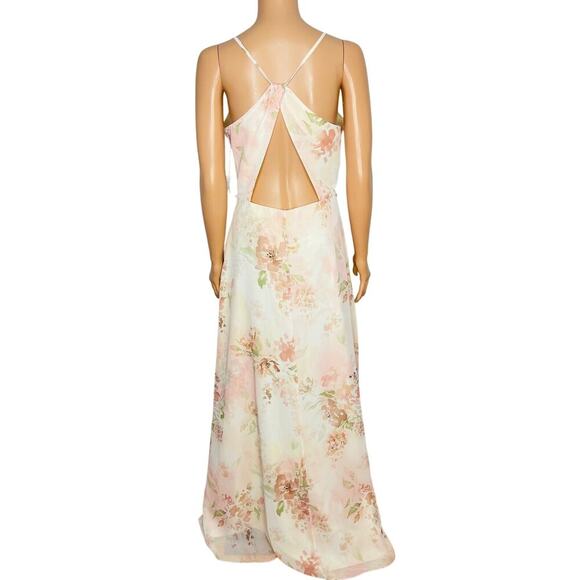 Marchesa Notte Sessa Printed Bridesmaid Maxi Dress Floral Blush size 10 NWT - Picture 4 of 10